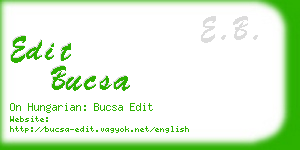 edit bucsa business card